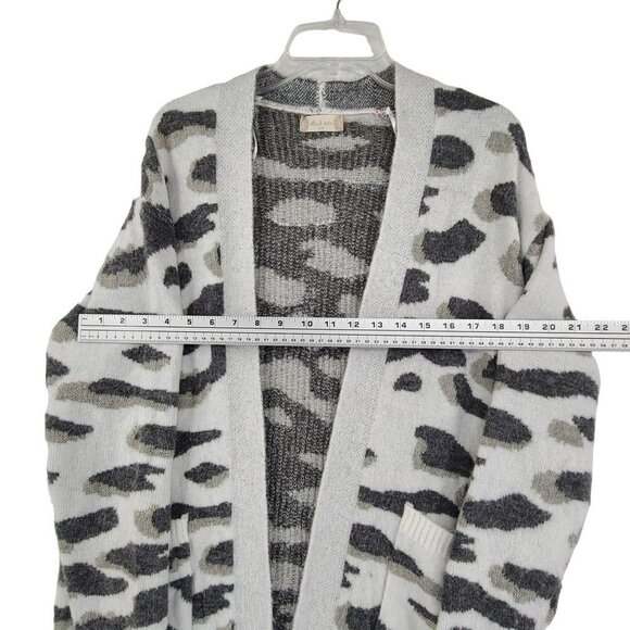 19. Altar'D State Women's Teddy Long Line Duster Cardigan Multi Color Size S - Picture 4 of 9